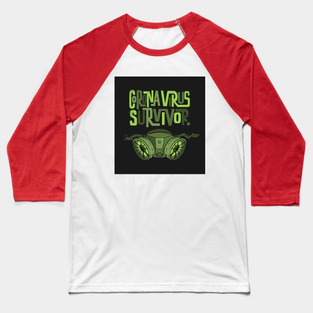 Coronavirus Survivor Baseball T-Shirt by queensandkings